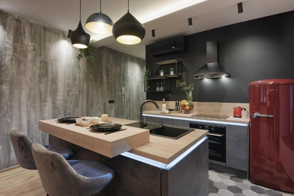 Kuchyň nebo kuchyňský kout v ubytování Apartment De Ville 2020 with free parking