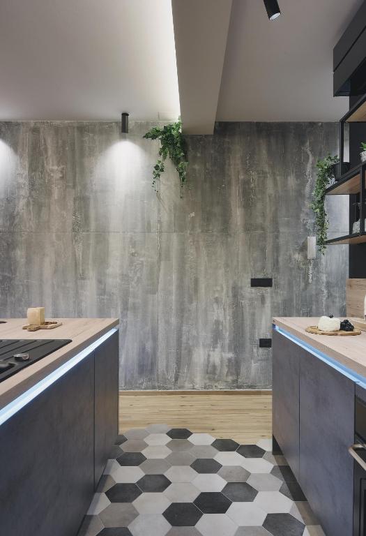 Kuchyň nebo kuchyňský kout v ubytování Apartment De Ville 2020 with free parking