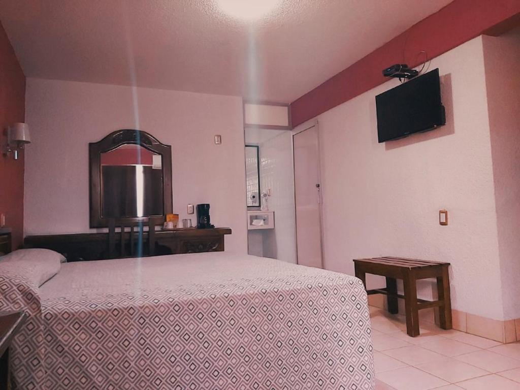 TV a/nebo společenská místnost v ubytování Hotel Aurora