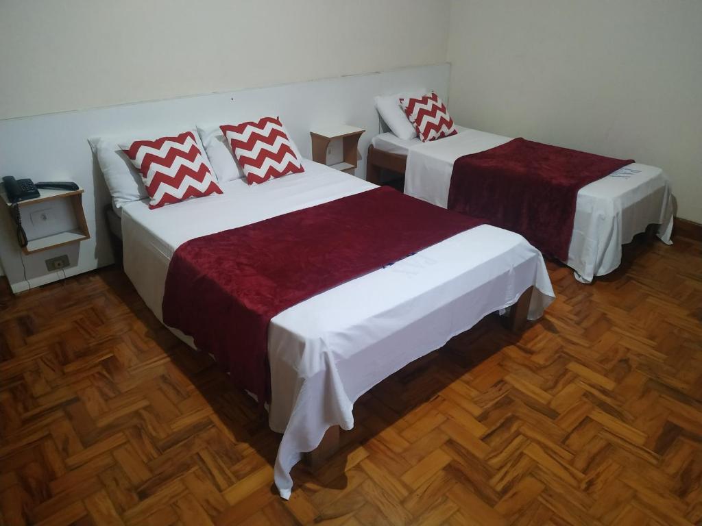 Cama o camas de una habitación en Pax Hotel , próximo da 25 de Março, Brás, Bom Retiro e República