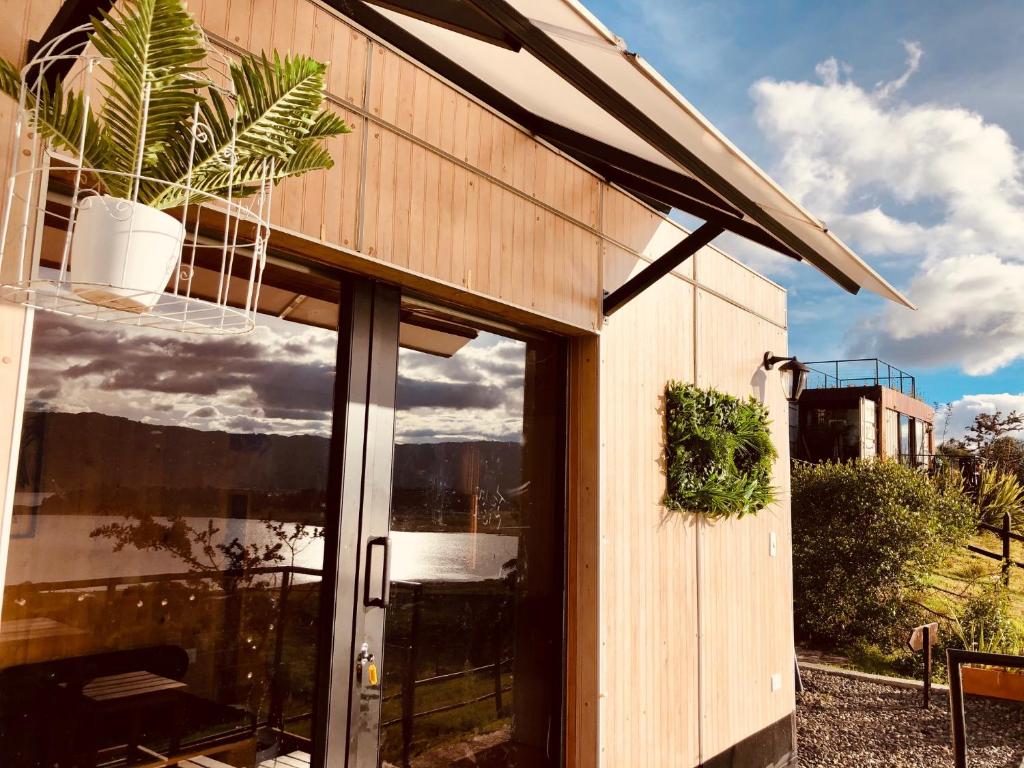 Zahrada ubytování EnCubo Glamping Guatavita