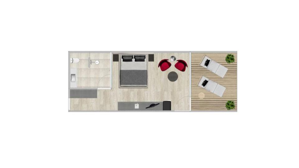 Půdorys ubytování Aktiv-Hotel Sarotla