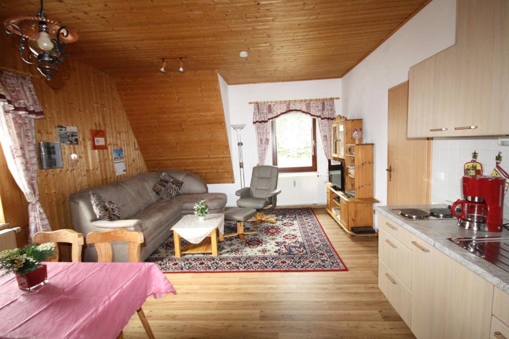 Zona de estar de Ferienwohnung-Silberglanz