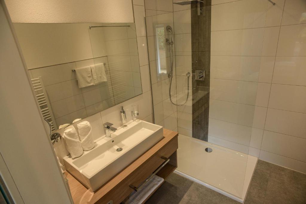 Koupelna v ubytování R Appartements Sommerbergbahnen inklusive