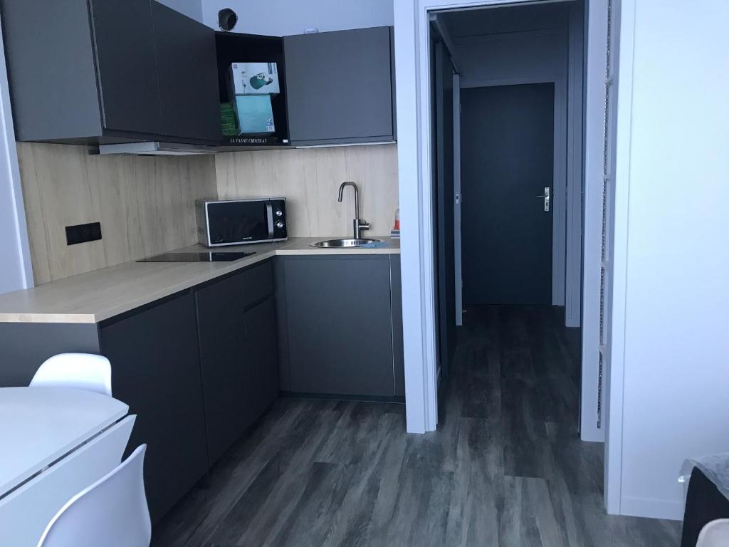 Kuchyň nebo kuchyňský kout v ubytování Résidence Dome de Polset - Studio 2 adultes et 2 enfants - Wifi