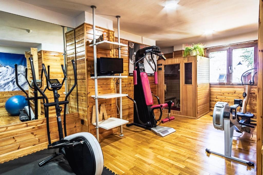 Fitness centrum a/nebo fitness zařízení v ubytování Mauberme Mountain Boutique Hotel
