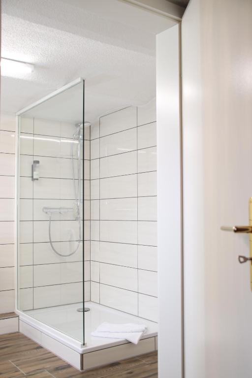 Koupelna v ubytování Krögers Hotel