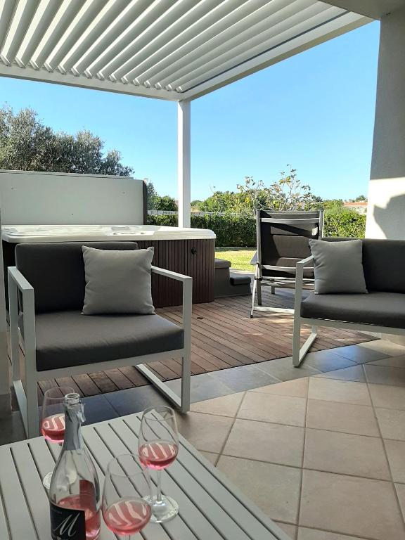 Część wypoczynkowa w obiekcie Sunwell apartments - Novalja, Gajac, Zrće