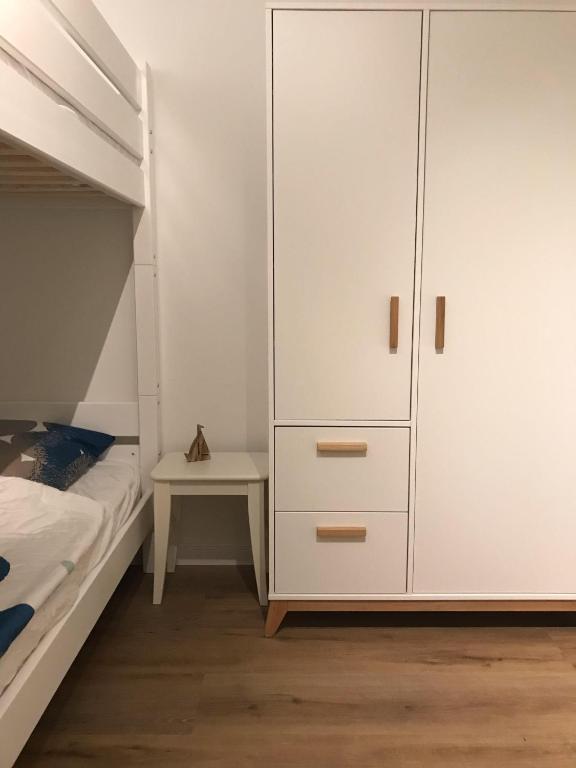 Postel nebo postele na pokoji v ubytování Beachhouse-Staberdorf