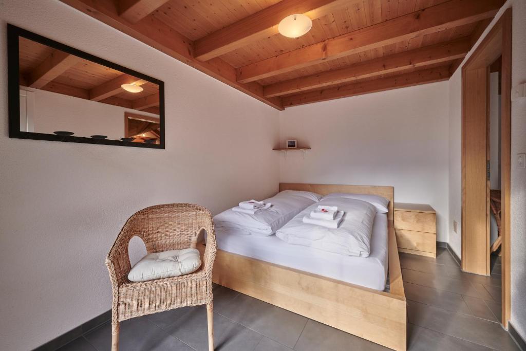 Postel nebo postele na pokoji v ubytování Apartment Staubbach, Best views, Spacious, Family friendly