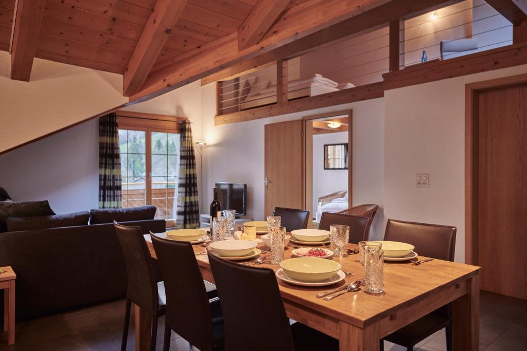 Posezení v ubytování Apartment Staubbach, Best views, Spacious, Family friendly