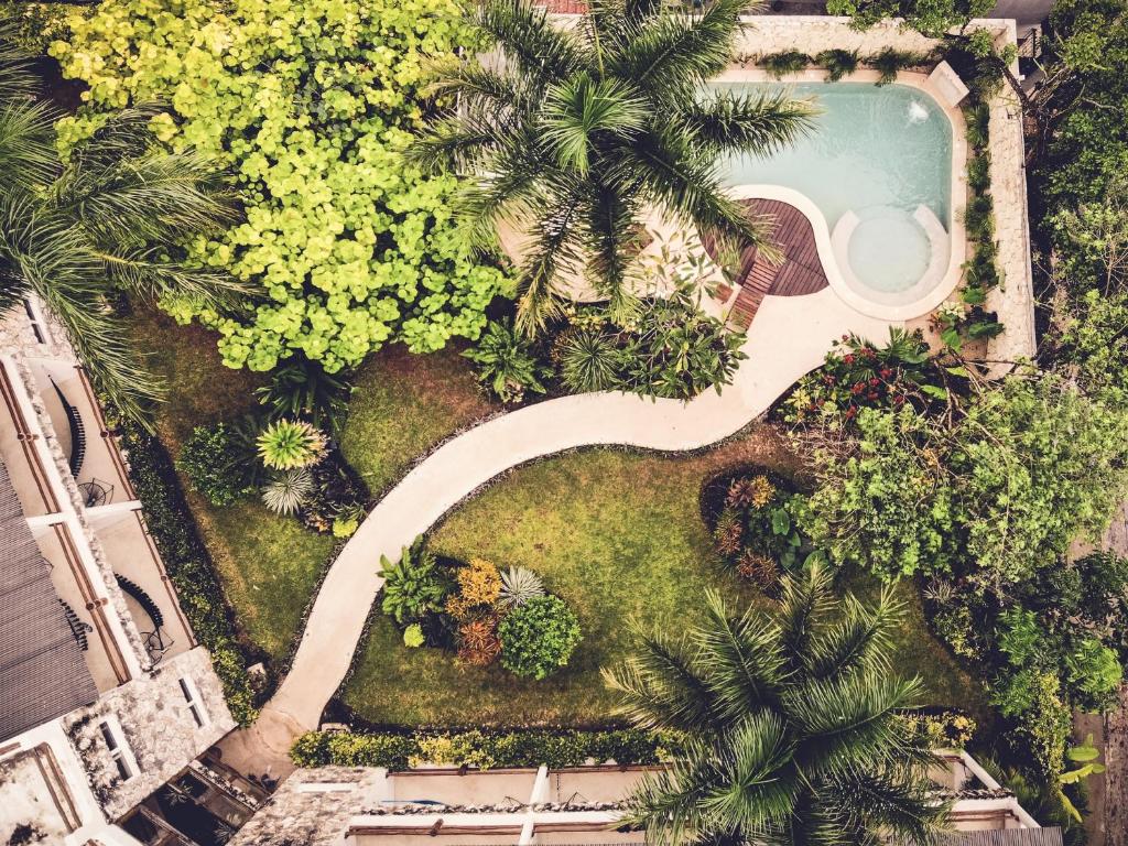 Bazén v ubytování Hotel Aires Bacalar nebo v jeho okolí