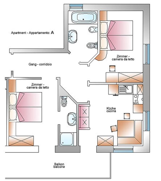 Plan piętra w obiekcie Villa Bernhard