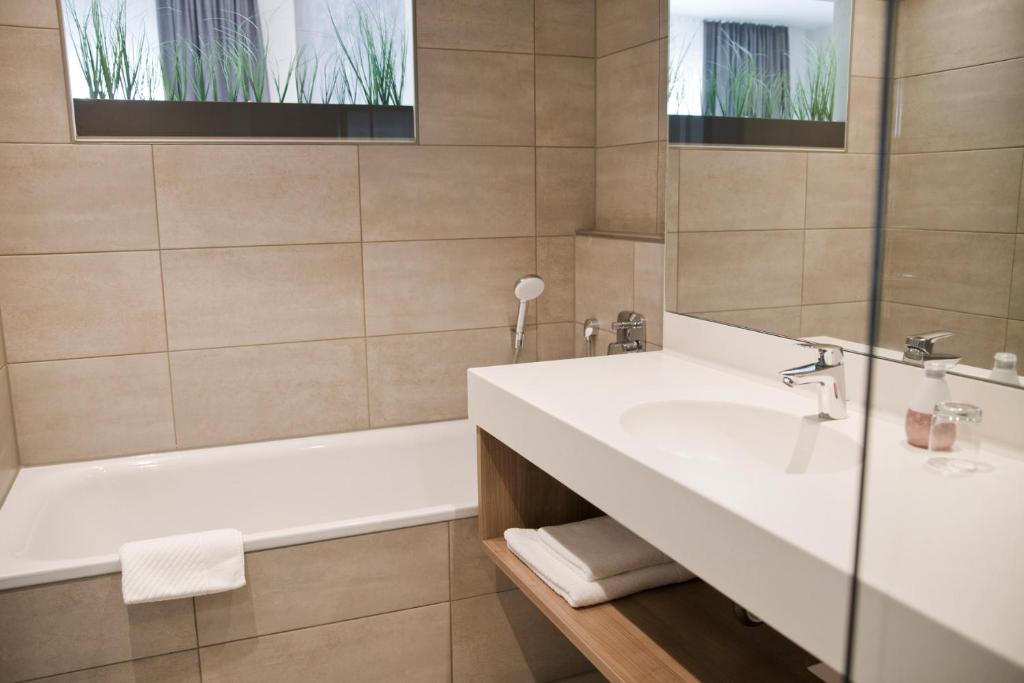 Koupelna v ubytování Hotel Rieth