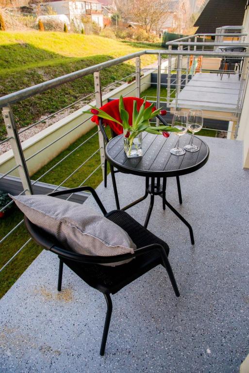 Balkón nebo terasa v ubytování Apartmán PMR