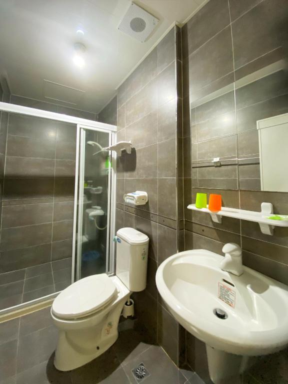 Koupelna v ubytování Yang's B&B