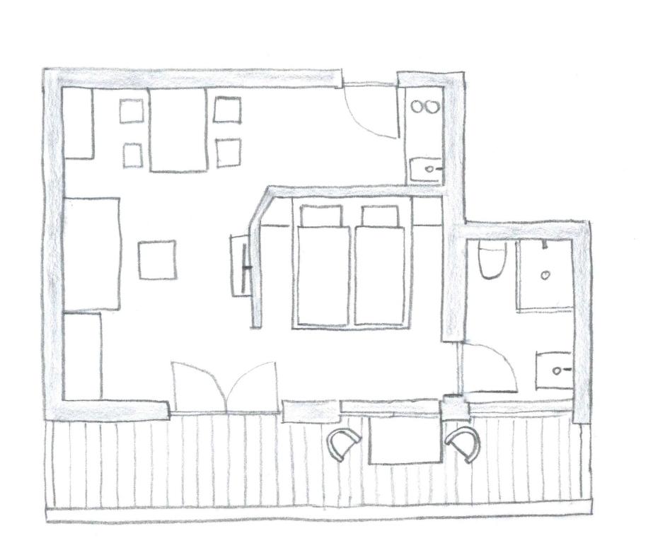 Půdorys ubytování Appartements Prunner