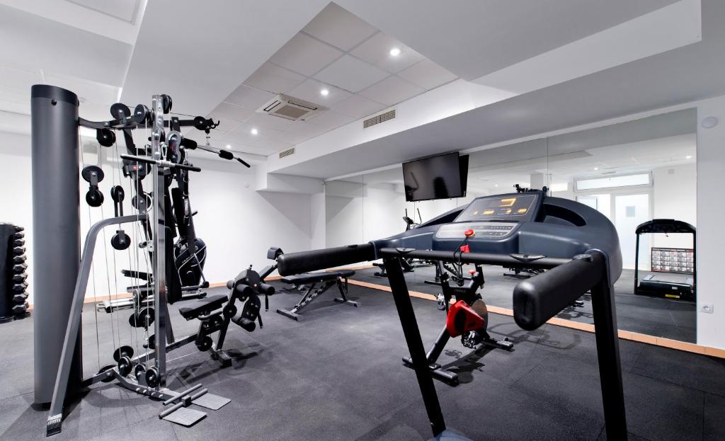 Fitness centrum a/nebo fitness zařízení v ubytování Hotel Perla
