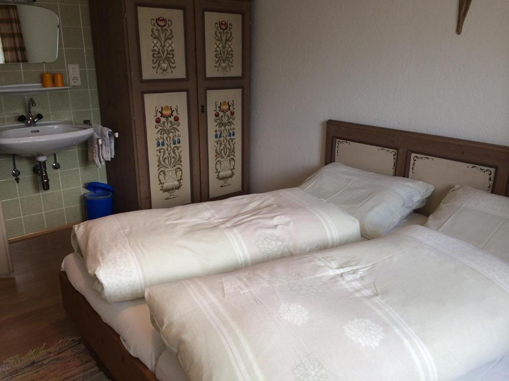 Postel nebo postele na pokoji v ubytování Haus Eiter