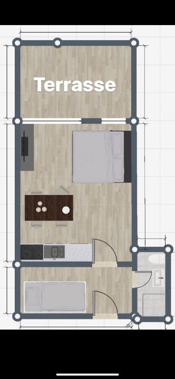 Půdorys ubytování Studios Bellevue 1 et 2, ski lift 150m