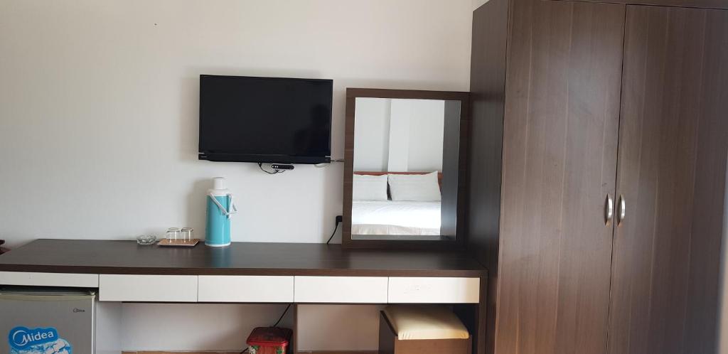 Kuchyň nebo kuchyňský kout v ubytování Anh Duong Hotel