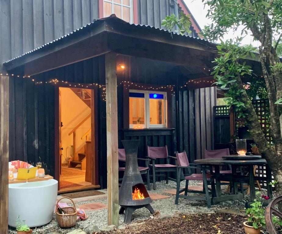 Gril dostupný pro hosty v bed and breakfast