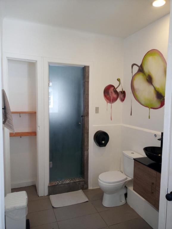 Koupelna v ubytování Hostal Po