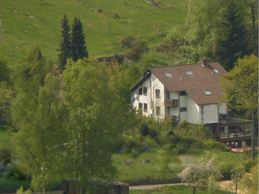 a house on the side of a hill at Gästehaus Heller in Elmstein