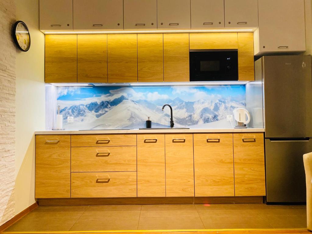 Kuchyňa alebo kuchynka v ubytovaní Apartament Rodzinny Gubałówka
