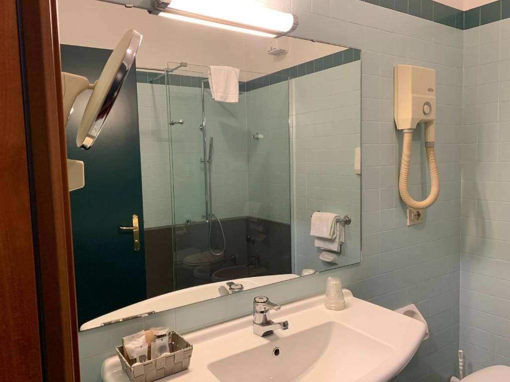 Koupelna v ubytování Hotel Cristallo