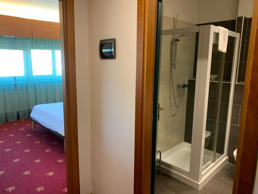 Koupelna v ubytování Hotel Cristallo
