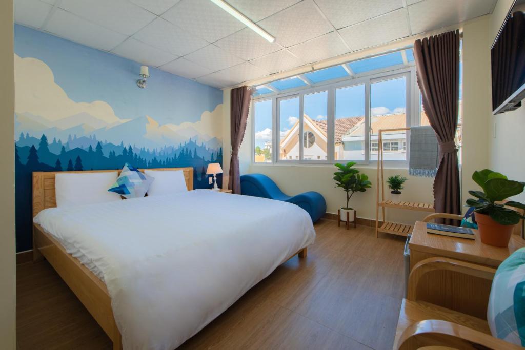 Moc Thach Hostel Dalat客房内的一张或多张床位