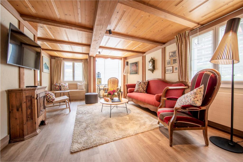 TV a/nebo společenská místnost v ubytování Hotel Kreuz & Post Grindelwald