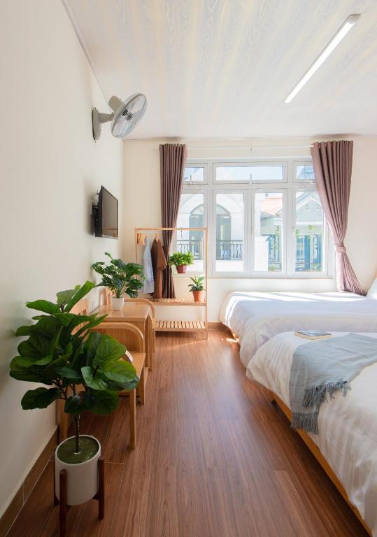 Moc Thach Hostel Dalat客房内的一张或多张床位