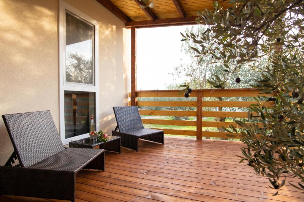 Balkón nebo terasa v ubytování Authentic Camping Dalmatia