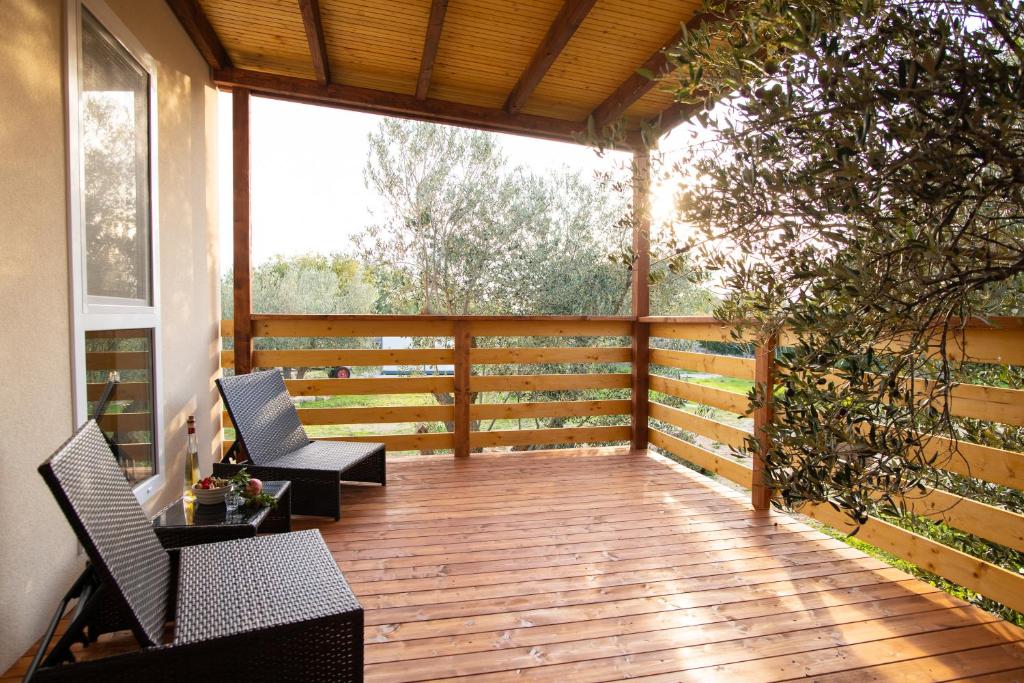 Balkón nebo terasa v ubytování Authentic Camping Dalmatia