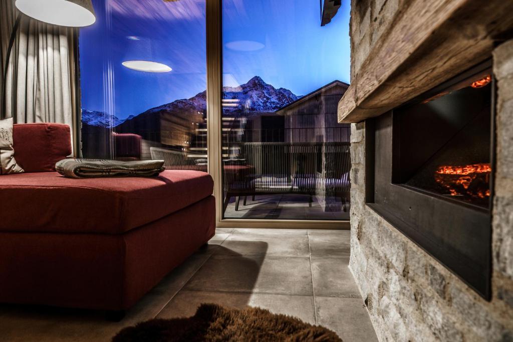 Posezení v ubytování Chalets - The Peak