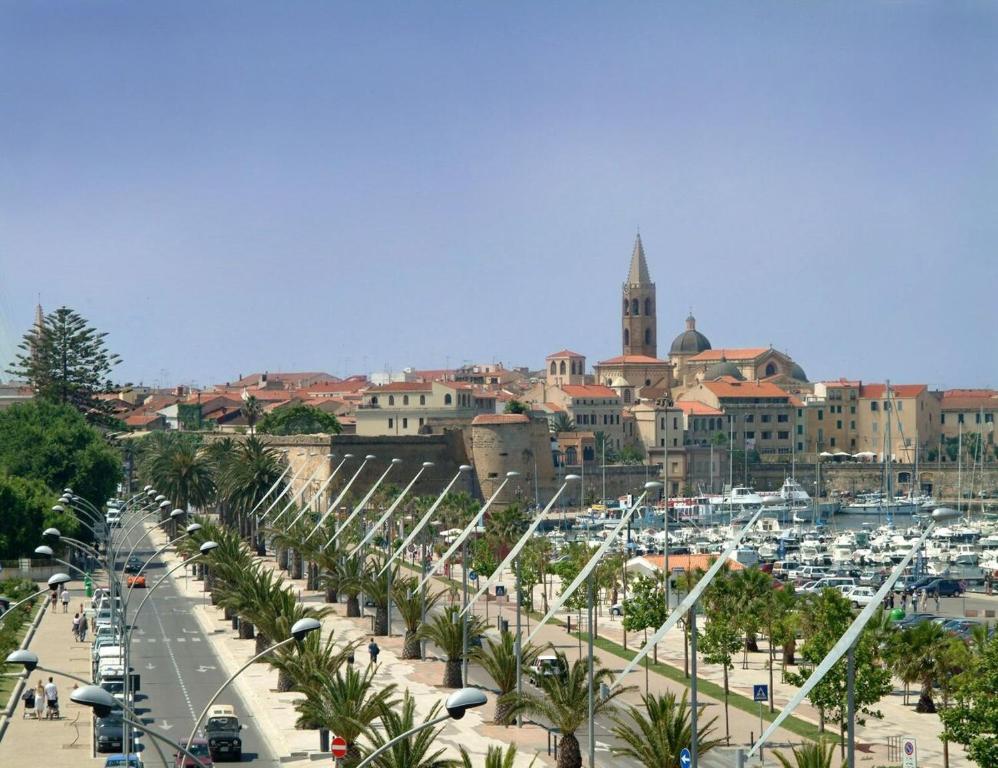 Widok na miasto Alghero z tego obiektu B&B
