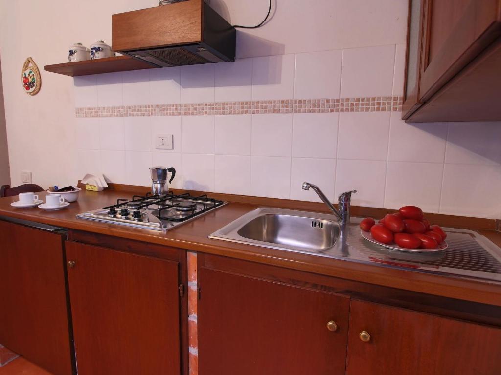 A kitchen or kitchenette at Belvilla by OYO Splendid Farmhouse with Jacuzzi
