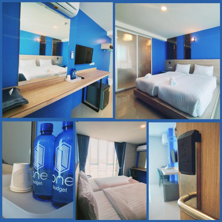 Postel nebo postele na pokoji v ubytování วัน บัดเจท เชียงราย สนามบิน One Budget Hotel Chiangrai Airport