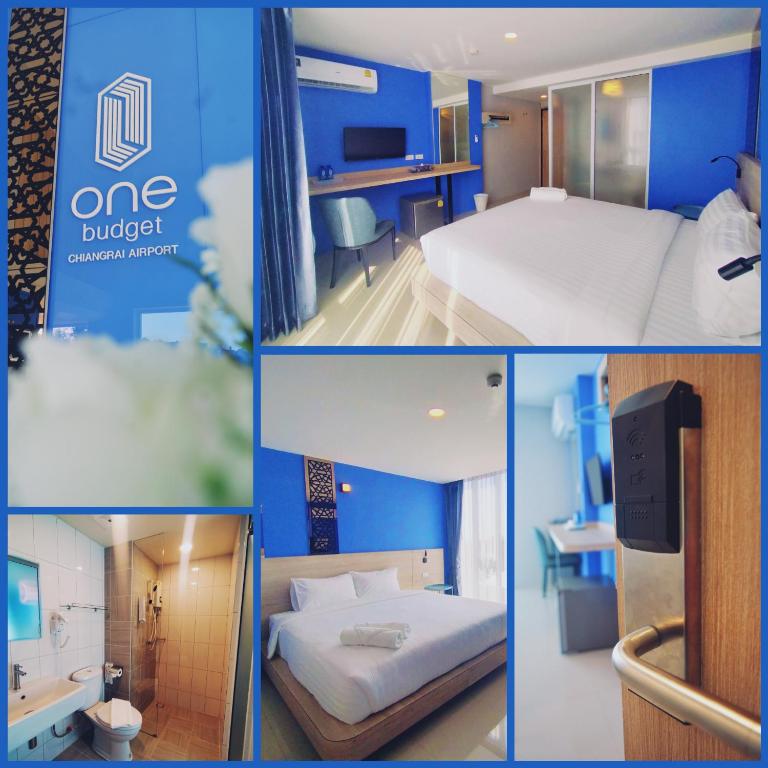 Postel nebo postele na pokoji v ubytování วัน บัดเจท เชียงราย สนามบิน One Budget Hotel Chiangrai Airport