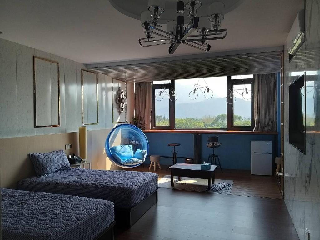 Istumisnurk majutusasutuses Jiji Wu Homestay