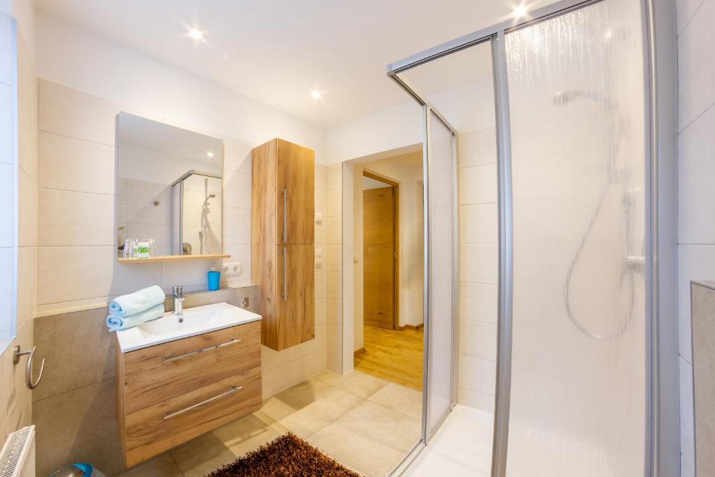 Koupelna v ubytování Apartments Hubertus bei Meran