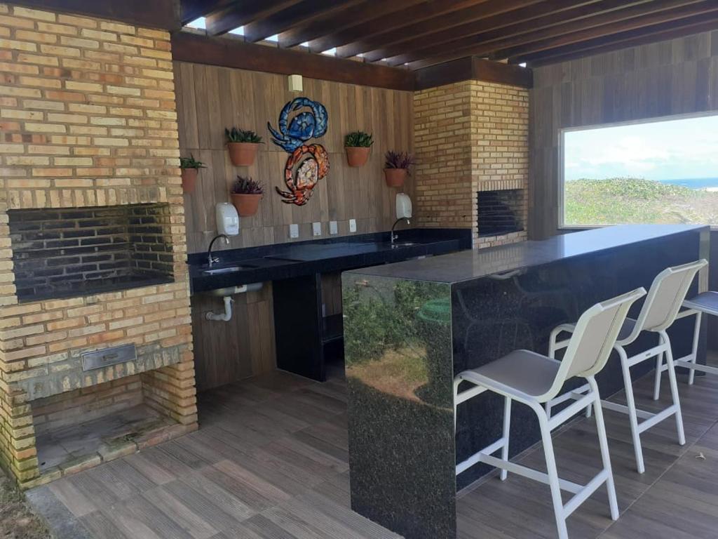  Apartamento de 02 Quartos Pé na Areia Vista Mar no Beach Way