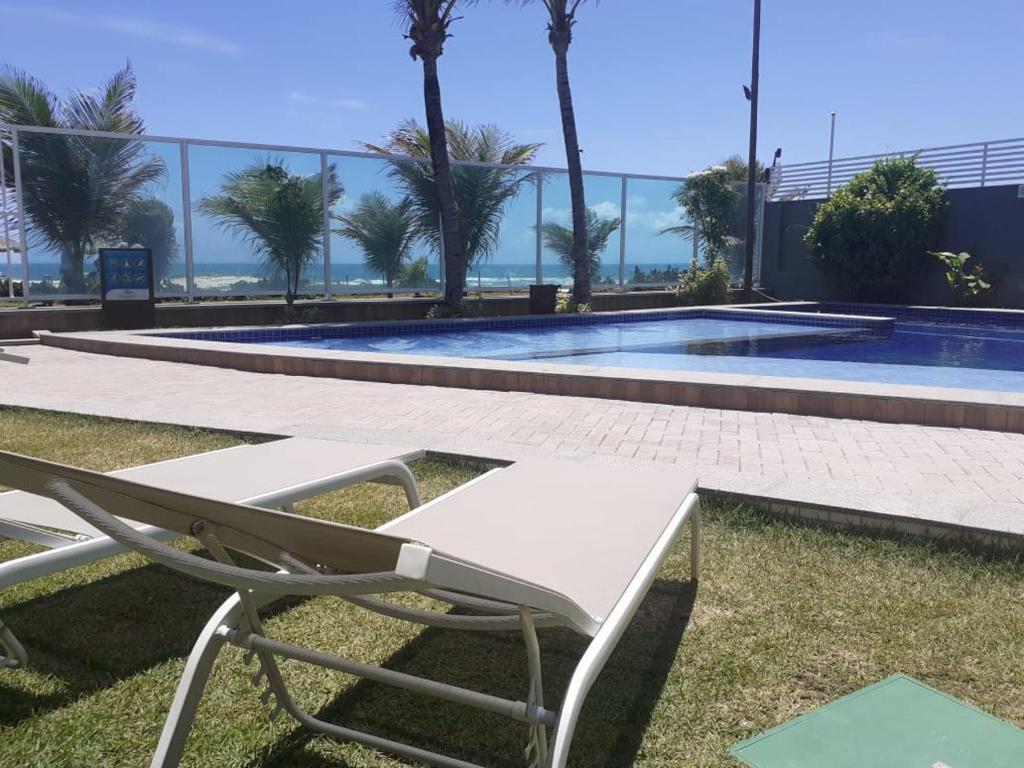  Apartamento de 02 Quartos Pé na Areia Vista Mar no Beach Way