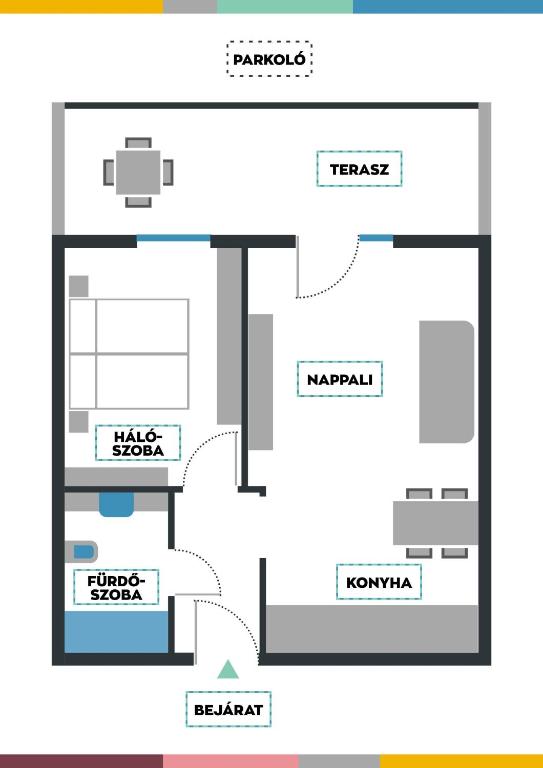 Plán poschodí v ubytovaní Club Luxury Apartman