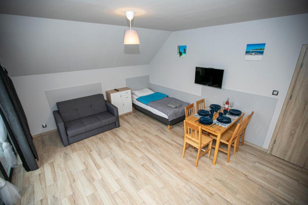 TV a/nebo společenská místnost v ubytování Apartamenty PIER