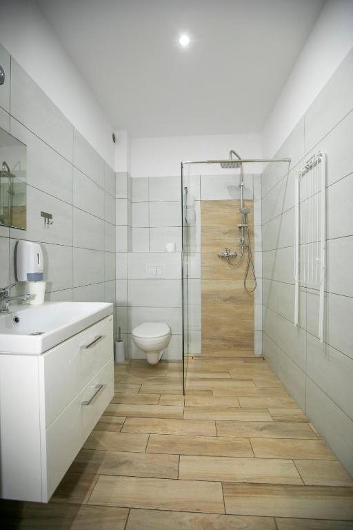 Koupelna v ubytování Apartamenty PIER