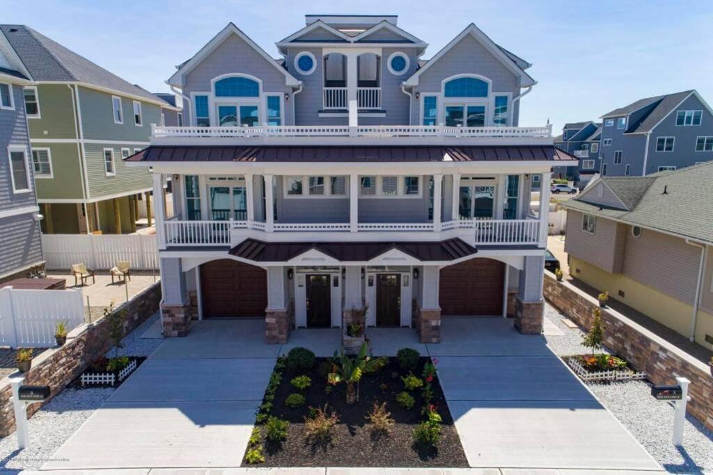 an aerial view of a large house at Ocean and Beach Views from Five Decks in Ortley Beach in Seaside Heights