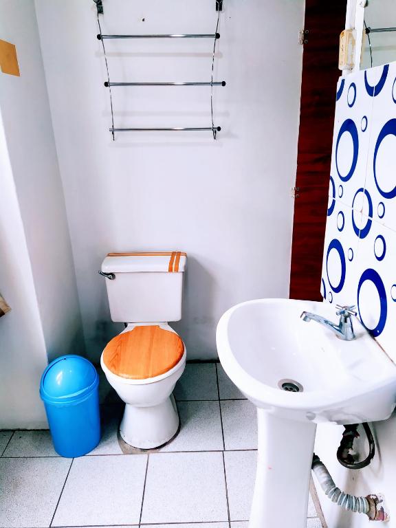 Koupelna v ubytování Hostal Latitud Ecuem